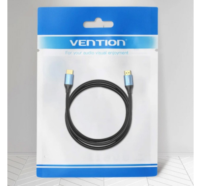 Vention Кабель мультимедійний HDMI to HDMI 2.0m V2.0 4K 60Hz Aluminum Alloy Blue Vention (ALHSH)