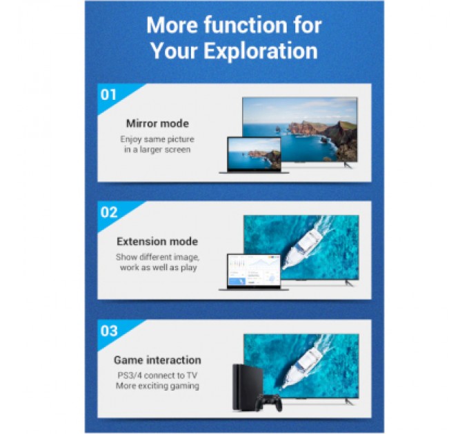 Vention Кабель мультимедійний HDMI to HDMI 3.0m V2.0 4K 60Hz Silver Metal Type Vention (AABII)