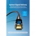 Vention Кабель мультимедійний HDMI to HDMI 30.0m V2.0 Optical 4K 60Hz 18Gbps Dolby 7.1 PVC Black Zinc Alloy Vention (ALABT)