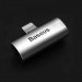 Baseus Перехідник L46 Lightning (1 Male / 2 Female) (CAL46-S1) Black-Silver Baseus (CAL46-S1)