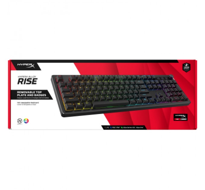 HyperX Клавіатура HyperX Alloy Rise PBT HX Red USB UA Black (7G7A3AA)