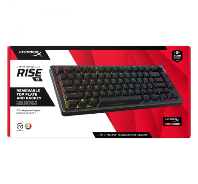 HyperX Клавіатура HyperX Alloy Rise 75 PBT HX Red USB UA Black (7G7A4AA)