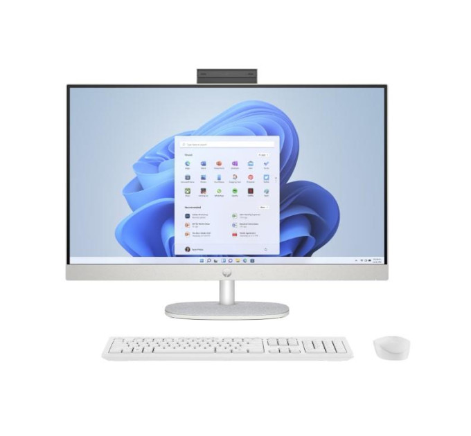 HP Комп'ютер HP 27-cr1010ua AiO / Ultra7-155U, 16, SSD1Tb, WiFi, Cam, K&M (AE0Q1EA)