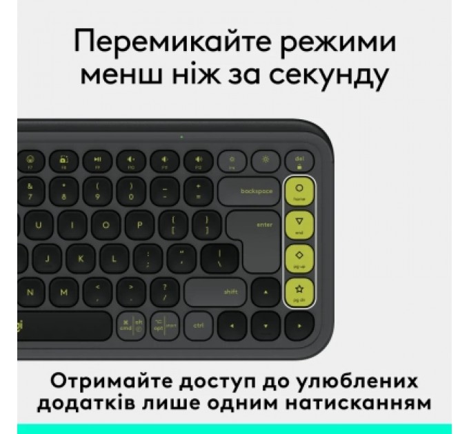 Logitech Клавіатура Logitech POP Icon Keys Bluetooth UA Graphite (920-013157)
