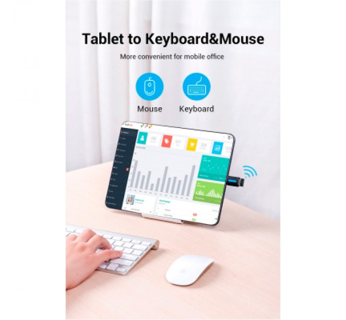 Перехідник USB 2.0 Type-C to USB AF (OTG) Vention (CDTB0)