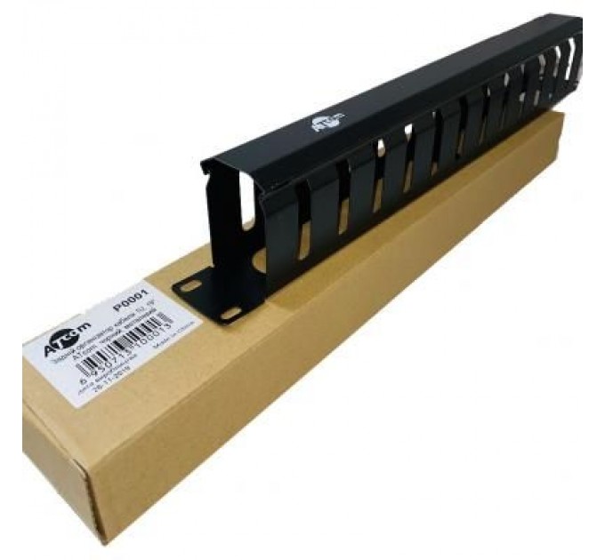 Atcom Кабельний організатор Atcom 19" 1U гребенчатый, цельнометалический (P0001)