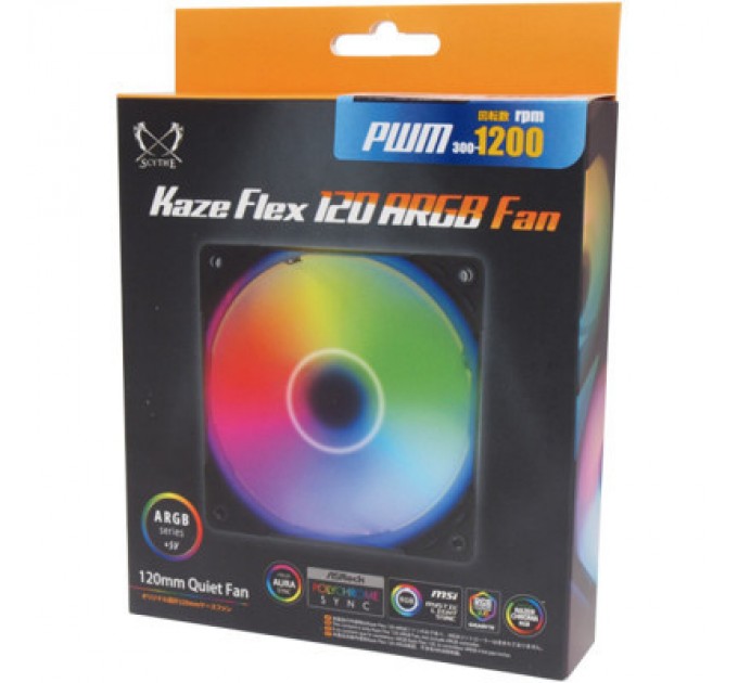 Scythe Кулер до корпусу Scythe Kaze Flex 120 mm ARGB PWM (KF1225FD18AR-P)