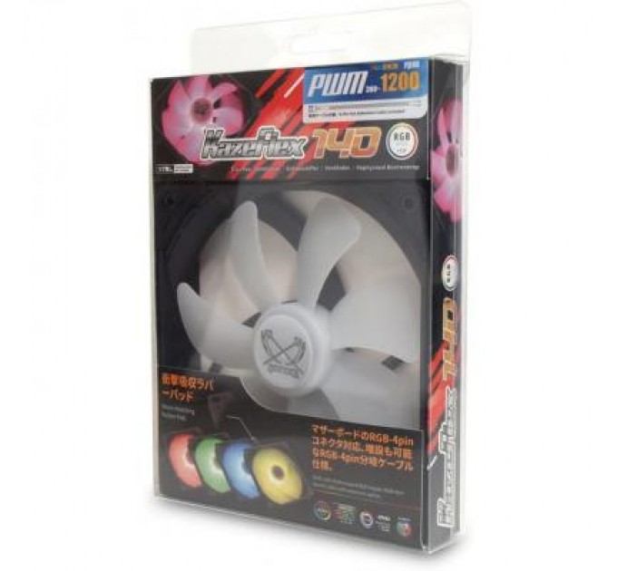 Scythe Кулер до корпусу Scythe Kaze Flex 140 mm Square RGB PWM (KF1425FD12SR-P)