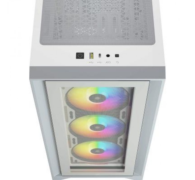 Corsair Корпус Corsair iCUE 4000X RGB Tempered Glass White (CC-9011205-WW)