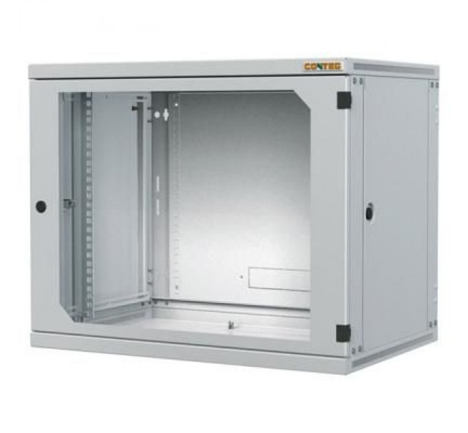 Conteg Шафа настінна Conteg 12U 600x600 removable side panels RAL7035 (RUN-12-60/60)