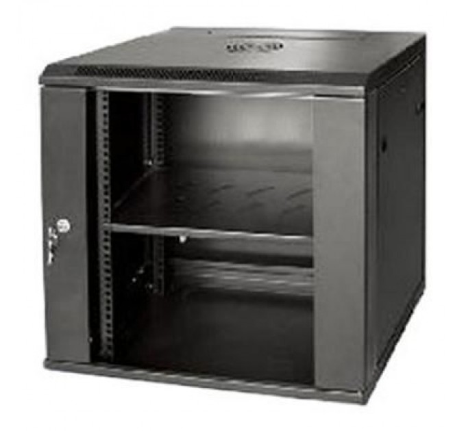Kingda Шафа настінна Kingda 18U 19" 600x450 RAL9004 (KD-007-6418)