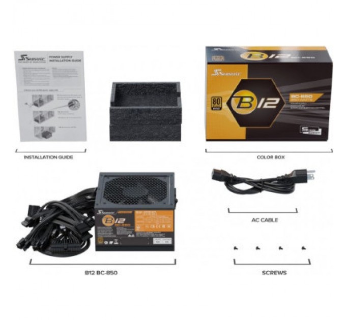 Seasonic Блок живлення Seasonic 850W B12 Bronze (A851BCAFH)