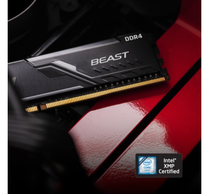 Kingston Fury (ex.HyperX) Модуль пам'яті для комп'ютера DDR4 16GB 3733 MHz Fury Beast Black Kingston Fury (ex.HyperX) (KF437C19BB1/16)