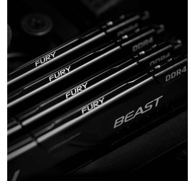 Kingston Fury (ex.HyperX) Модуль пам'яті для комп'ютера DDR4 16GB 3733 MHz Fury Beast Black Kingston Fury (ex.HyperX) (KF437C19BB1/16)