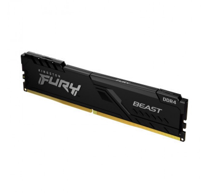 Kingston Fury (ex.HyperX) Модуль пам'яті для комп'ютера DDR4 16GB 3733 MHz Fury Beast Black Kingston Fury (ex.HyperX) (KF437C19BB1/16)