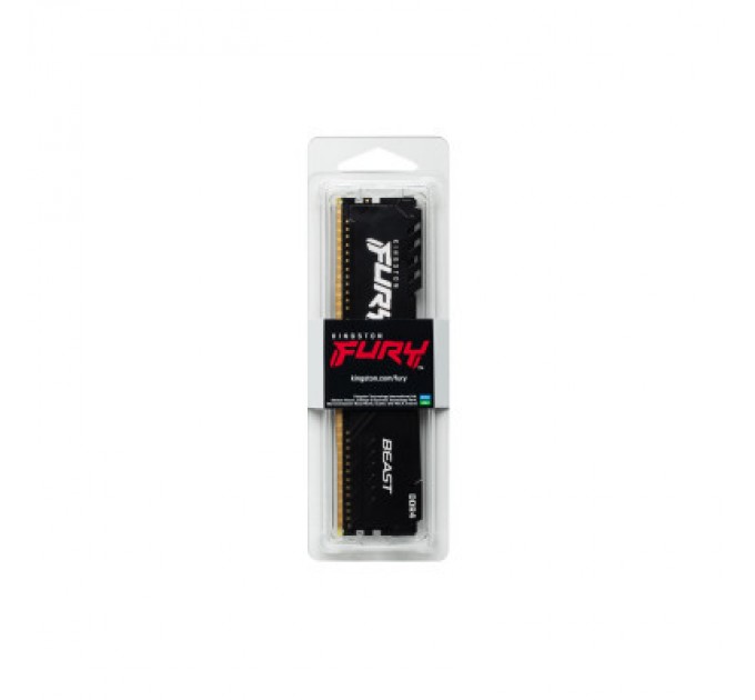 Kingston Fury (ex.HyperX) Модуль пам'яті для комп'ютера DDR4 16GB 3733 MHz Fury Beast Black Kingston Fury (ex.HyperX) (KF437C19BB1/16)