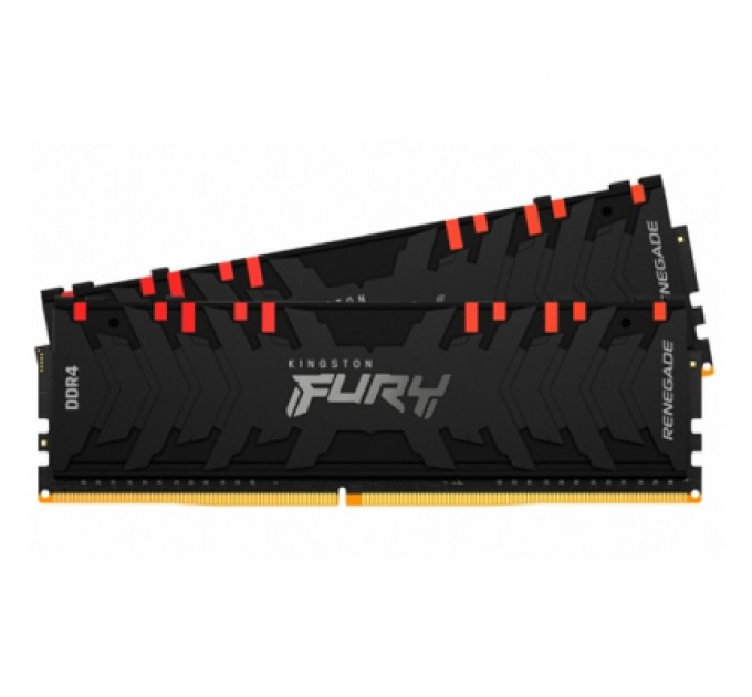 Kingston Fury (ex.HyperX) Модуль пам'яті для комп'ютера DDR4 16GB (2x8GB) 4000 MHz Renegade RGB Black Kingston Fury (ex.HyperX) (KF440C19RBAK2/16)