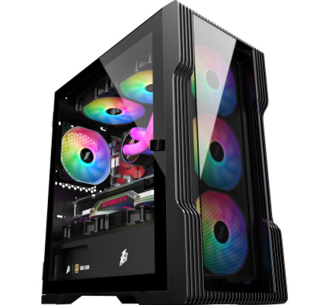 1stPlayer Корпус 1stPlayer T3-G-4F1-BK