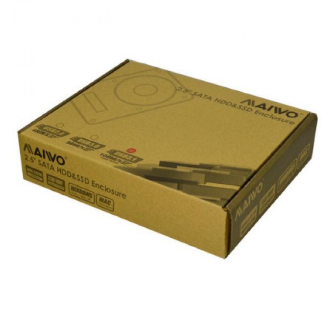 Maiwo Кишеня зовнішня Maiwo 2.5" SATA HDD/SSD to USB3.1 GEN2 Type-C (45768)