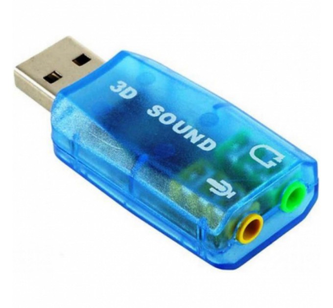 Dynamode Звукова плата Dynamode USB 6(5.1) blue (USB-SOUNDCARD2.0 blue)