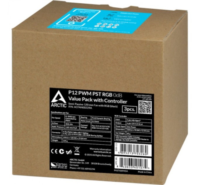 Arctic Кулер до корпусу Arctic P12 PWM PST RGB (ACFAN00229A)