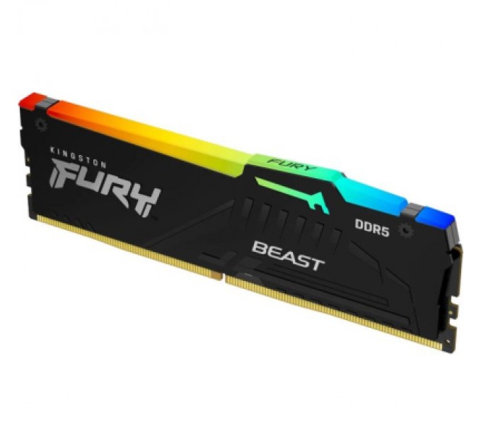 Kingston Fury (ex.HyperX) Модуль пам'яті для комп'ютера DDR5 32GB (2x16GB) 6000 MHz Beast RGB AM5 Black Kingston Fury (ex.HyperX) (KF560C36BBEAK2-32)