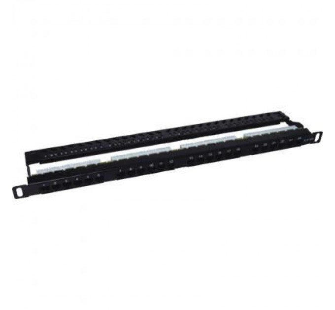 Molex Патч-панель 19" 24xRJ-45 STP cat.5e, 0.5U, with cable organizer Molex (KD-PP41-STP-C5e-24P-0.5U)