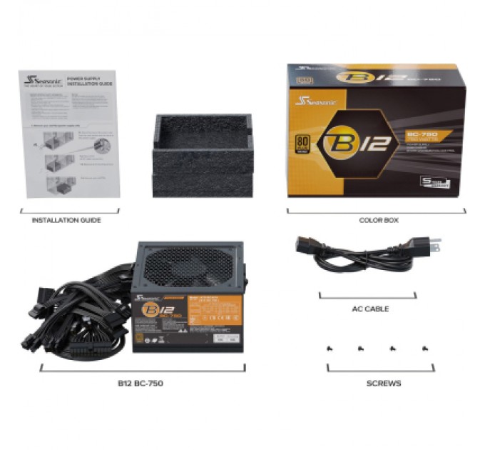 Seasonic Блок живлення Seasonic 750W B12 Bronze (A751BCAFH)