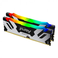 Модуль пам'яті для комп'ютера DDR5 32GB (2x16GB) 6400 MHz Renegade Silver RGB Kingston Fury (ex.HyperX) (KF564C32RSAK2-32)