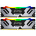 Kingston Fury (ex.HyperX) Модуль пам'яті для комп'ютера DDR5 32GB (2x16GB) 6400 MHz Renegade Silver RGB Kingston Fury (ex.HyperX) (KF564C32RSAK2-32)