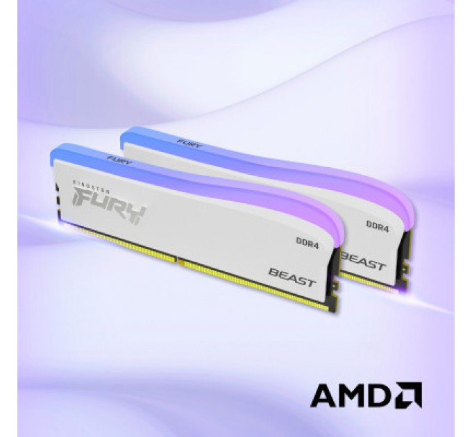 Kingston Fury (ex.HyperX) Модуль пам'яті для комп'ютера DDR4 8GB 3200 MHz Beast White RGB SE Kingston Fury (ex.HyperX) (KF432C16BWA/8)