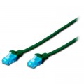 Digitus Патч-корд 1м, UTP, cat.5e, AWG 26/7, CCA, PVC, green Digitus (DK-1512-010/G)