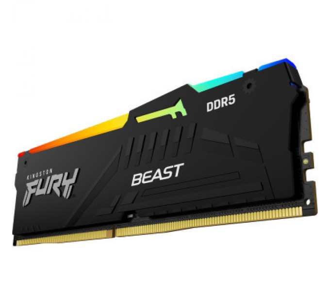 Kingston Fury (ex.HyperX) Модуль пам'яті для комп'ютера DDR5 64GB (2x32GB) 5600 MHz FURY Beast RGB Kingston Fury (ex.HyperX) (KF556C40BBAK2-64)