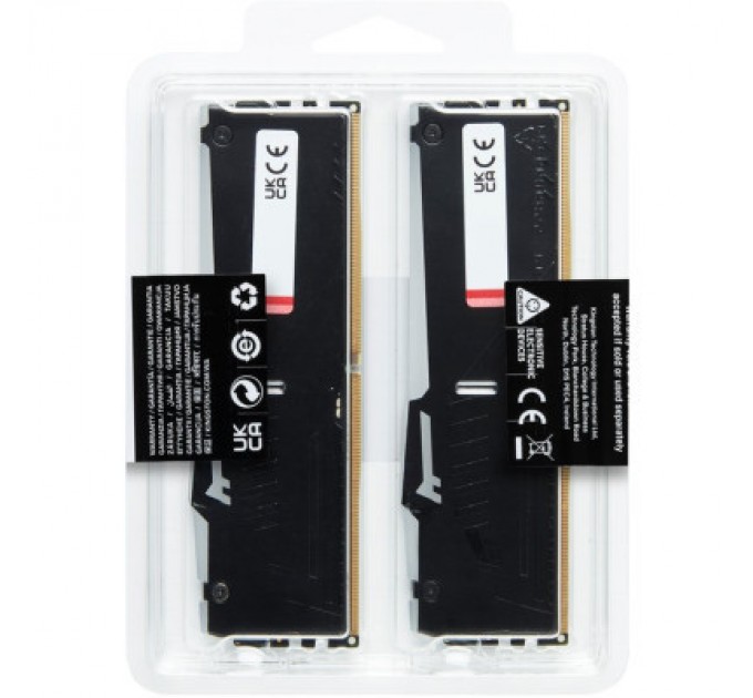 Kingston Fury (ex.HyperX) Модуль пам'яті для комп'ютера DDR5 64GB (2x32GB) 5600 MHz FURY Beast RGB Kingston Fury (ex.HyperX) (KF556C40BBAK2-64)