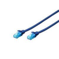 Патч-корд 1м, UTP, cat.5e, AWG 26/7, CCA, PVC, blue Digitus (DK-1512-010/B)