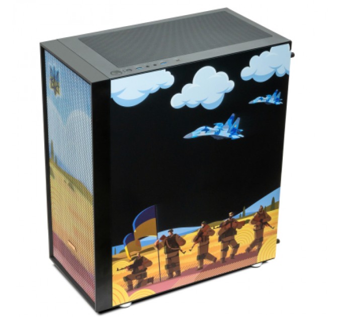 Корпус Vinga Pillar Black Freedom soldiers (01230011782)