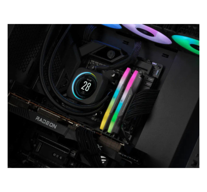 Corsair Модуль пам'яті для комп'ютера DDR5 32GB (2x16GB) 6000 MHz Vengeance RGB Black Corsair (CMH32GX5M2B6000C40)
