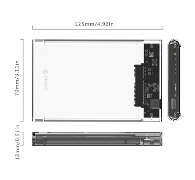 Orico Кишеня зовнішня Orico HDD 2139C3-CR-PRO (HC380176)