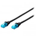 Digitus Патч-корд 3м, UTP, cat.5e, AWG 26/7, CU, PVC, black Digitus (DK-1511-030/BLACK)