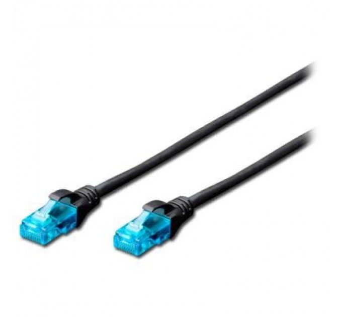 Digitus Патч-корд 3м, UTP, cat.5e, AWG 26/7, CU, PVC, black Digitus (DK-1511-030/BLACK)