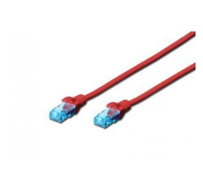 Digitus Патч-корд 5м, UTP, cat.5e, AWG 26/7, CCA, PVC, red Digitus (DK-1512-050/R)
