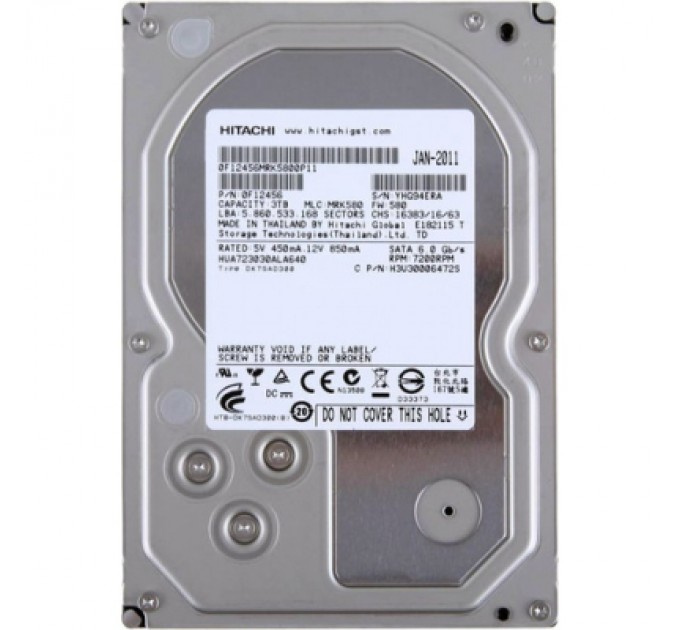 WDC Hitachi HGST Жорсткий диск 3.5" 3TB WDC Hitachi HGST (# HUA723030ALA640 #)