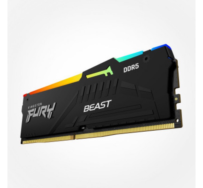 Kingston Fury (ex.HyperX) Модуль пам'яті для комп'ютера DDR5 64GB (2x32GB) 5200 MHz Beast RGB EXPO Kingston Fury (ex.HyperX) (KF552C36BBEAK2-64)