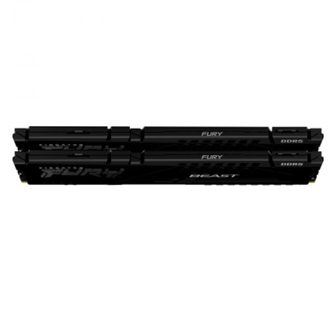 Kingston Fury (ex.HyperX) Модуль пам'яті для комп'ютера DDR5 64GB (2x32GB) 6000 MHz Beast Black XMP Kingston Fury (ex.HyperX) (KF560C40BBK2-64)