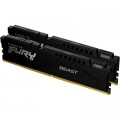 Kingston Fury (ex.HyperX) Модуль пам'яті для комп'ютера DDR5 64GB (2x32GB) 6000 MHz Beast Black XMP Kingston Fury (ex.HyperX) (KF560C40BBK2-64)