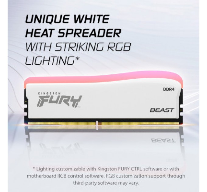Kingston Fury (ex.HyperX) Модуль пам'яті для комп'ютера DDR4 32GB (2x16GB) 3200 MHz Beast RGB Special Edition Kingston Fury (ex.HyperX) (KF432C16BWAK2/32)