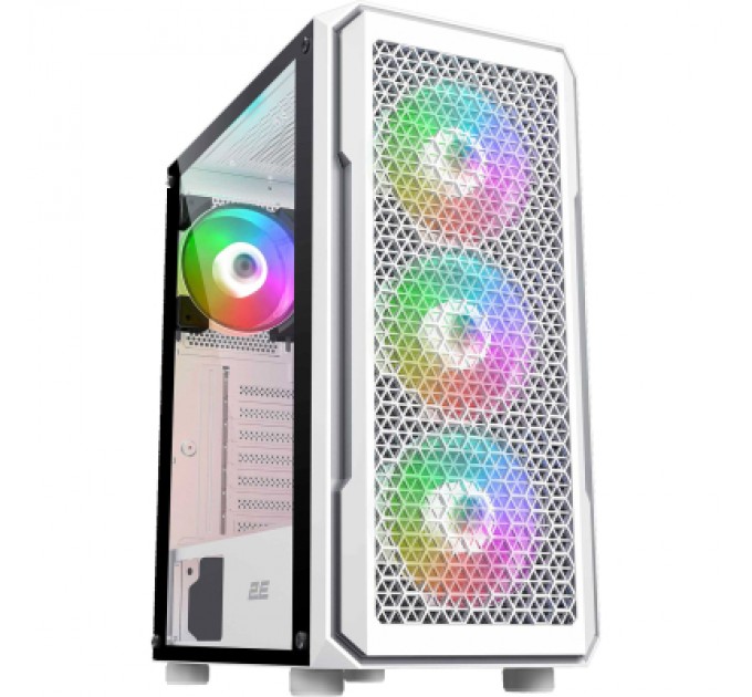 2E Корпус 2E Gaming Hexagon G338W, без БЖ, 2xUSB 3.0, 1xUSB Type-C, 1x120mm, 3x120mm ARGB, TG Side Panel, AT (2E-G338W)