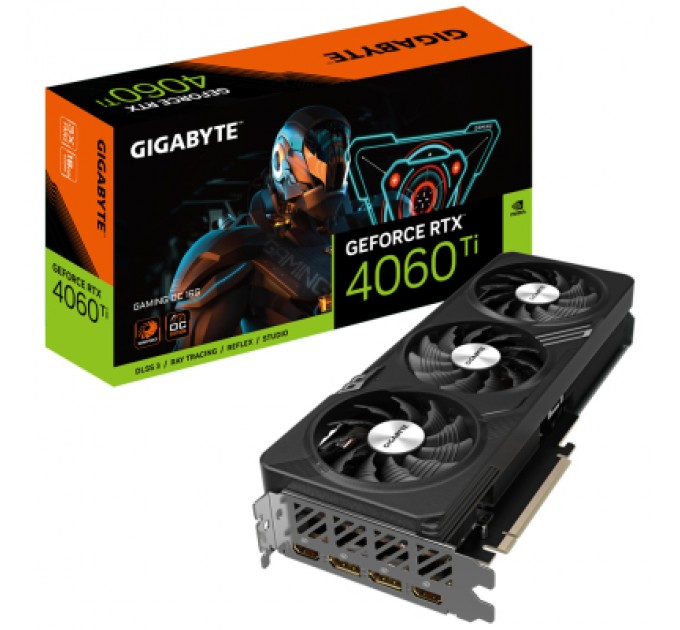 GIGABYTE Відеокарта GIGABYTE GeForce RTX4060Ti 16Gb GAMING OC (GV-N406TGAMING OC-16GD)