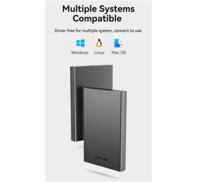 Vention Кишеня зовнішня Vention 2.5" HDD/SSD USB 3.0 Micro-B Black (KPAB0)