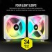Corsair Кулер до корпусу Corsair iCUE Link QX120 RGB PWM White (CO-9051005-WW)